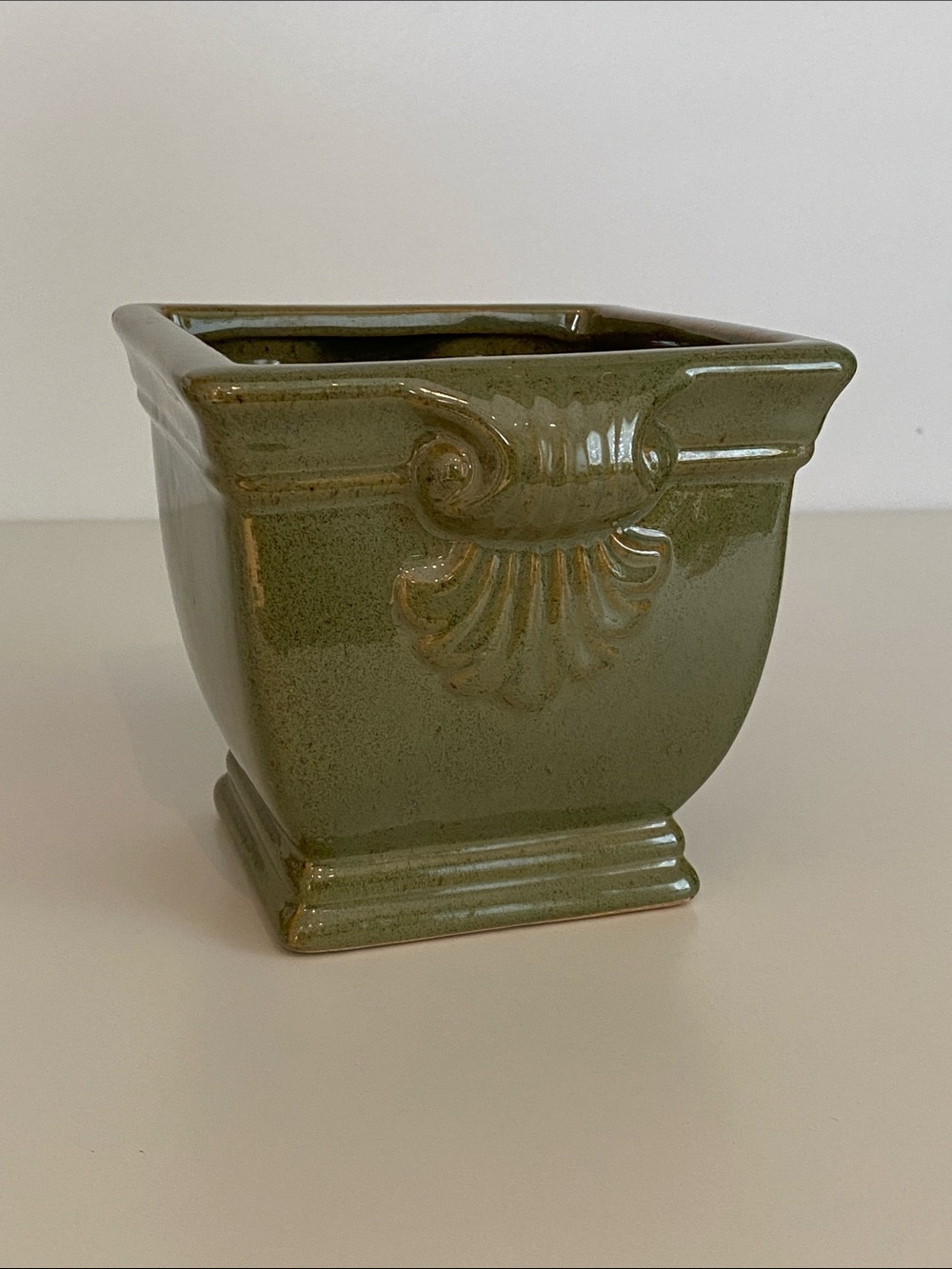 Green Ceramic Decorative Planter Pot